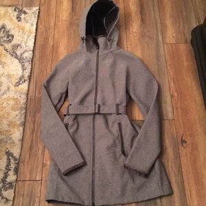 North Face Brown trench coat/rain jacket